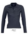 Dames Polo Lange Mouw Podium Sols 11317 Navy